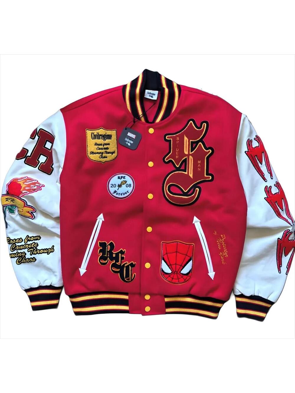 Civil Regime X Marvel Spider-Man Letterman Jacket